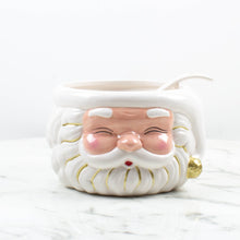 Load image into Gallery viewer, White Santa Punch Bowl &amp; Ladle
