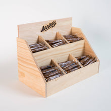 Load image into Gallery viewer, Wooden Caramel Display for Bulk Caramel - Handmade in USA!: 2 Pocket Display

