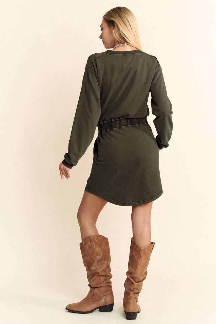 WASHED MINI DRESS