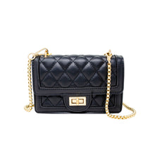 Load image into Gallery viewer, Classic Quilted Large Flap Handbag: Black
