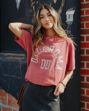 Load image into Gallery viewer, OU Oklahoma Sooners Mega Arch Crimson Comfort Colors Tee
