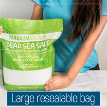 Load image into Gallery viewer, 10LB Magnesium Bath Flakes, Dead Sea Bath Salts, Bath Soak
