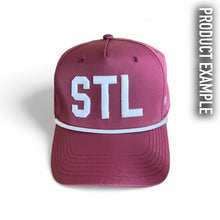 Load image into Gallery viewer, Performance Rope Hats - Customizable: Black (White Rope)
