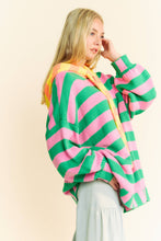 Load image into Gallery viewer, MULTI COLOR STRIPE PULLOVER SWEATER TOP
