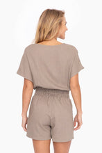 Load image into Gallery viewer, Dolman Sleeve Resort Romper: WARM GREY
