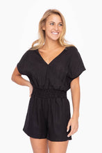 Load image into Gallery viewer, Dolman Sleeve Resort Romper: WARM GREY
