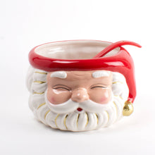 Load image into Gallery viewer, Red Santa Punch Bowl &amp; Ladle
