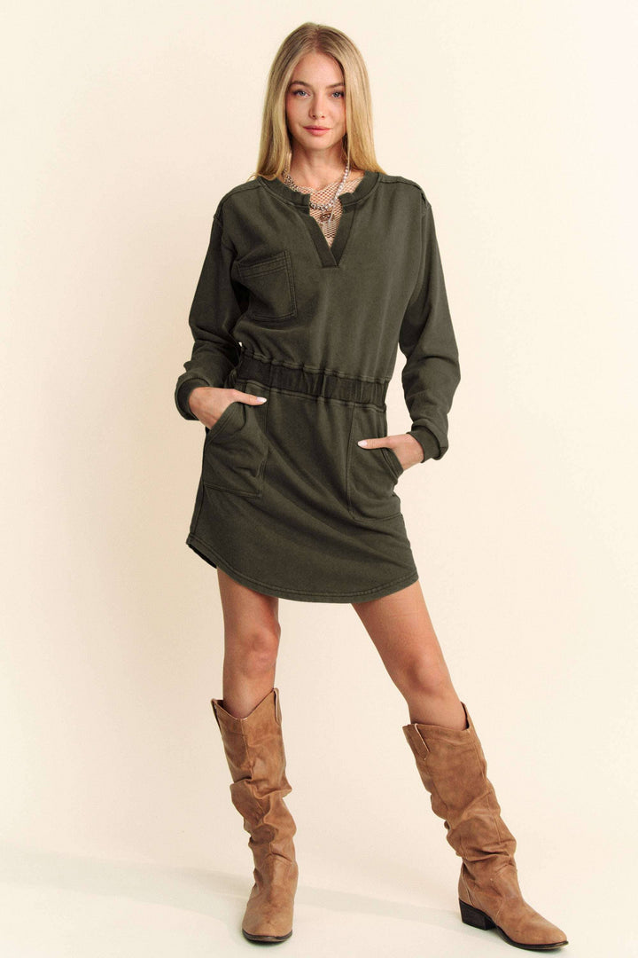 WASHED MINI DRESS