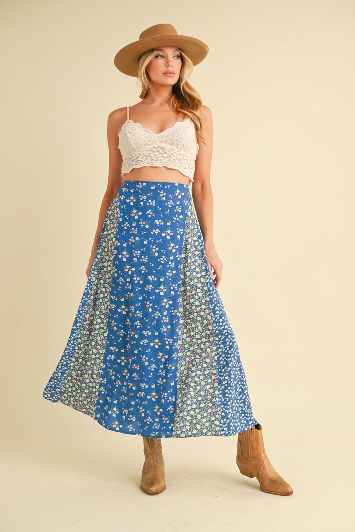 Melanie Skirt: Black Floral