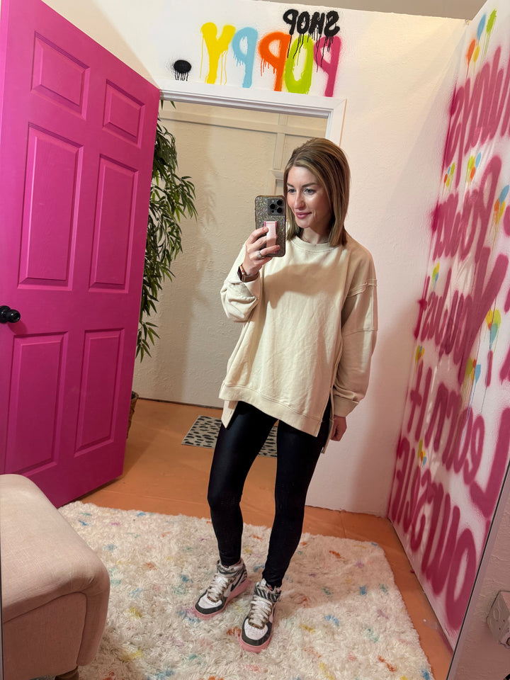 Oversized Seam Detail Pullover