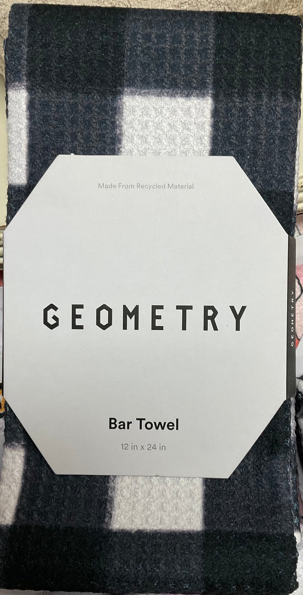 Geometry - Bar Towel Coal Stripes