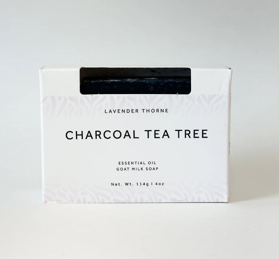 LAVENDER THORNE: CHARCOAL TEA TREE - FACIAL + BODY SOAP