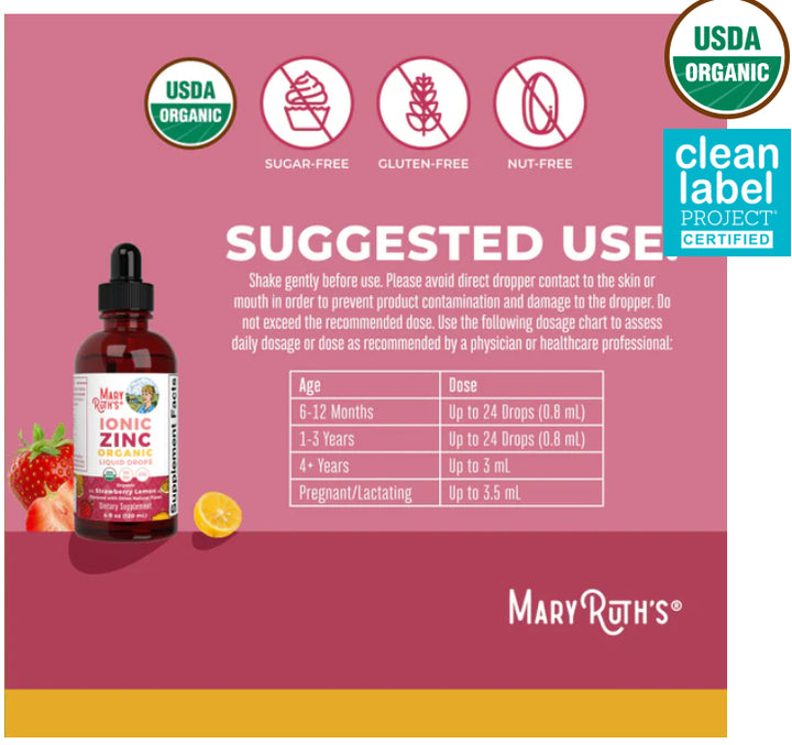 Mary Ruth’s: Liquid Ionic Zinc, Strawberry &amp; Lemon