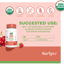 Load image into Gallery viewer, Mary Ruth’s: Organic Kids Multivitamin + Postbiotics Gummies
