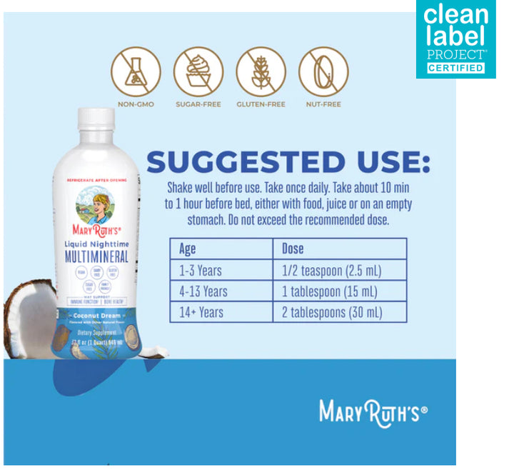 Mary Ruth’s: Liquid Nighttime Multimineral (Coconut)