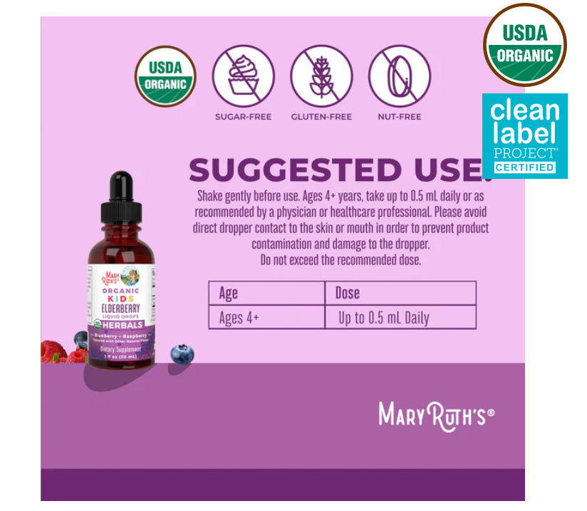Mary Ruth’s: Organic Kids Elderberry Liquid Drops