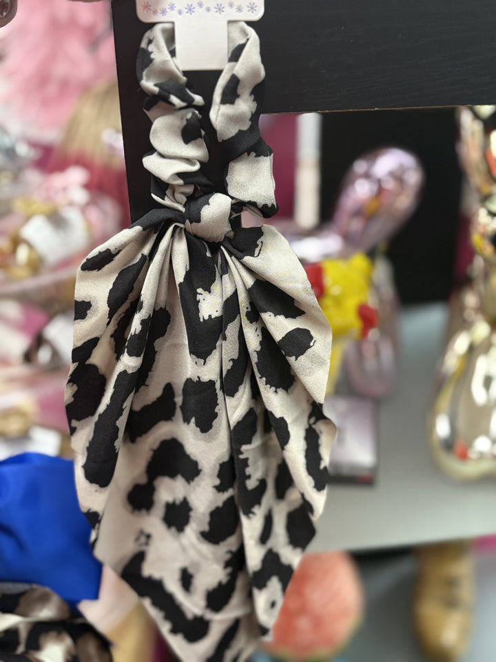 Leopard Scarf Hair Scrunchie