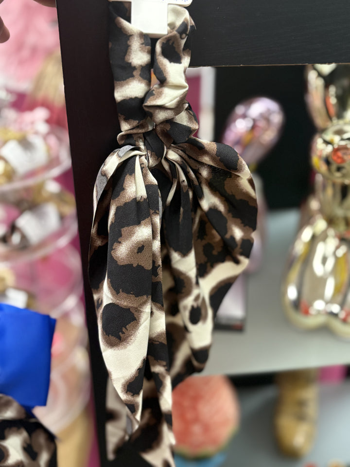 Leopard Scarf Hair Scrunchie