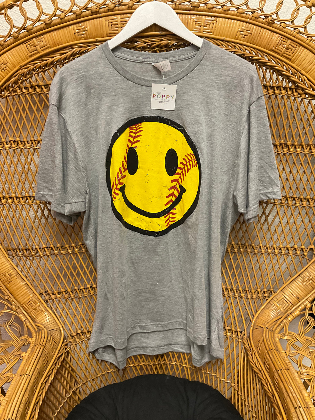Softball Smiley Tee XL