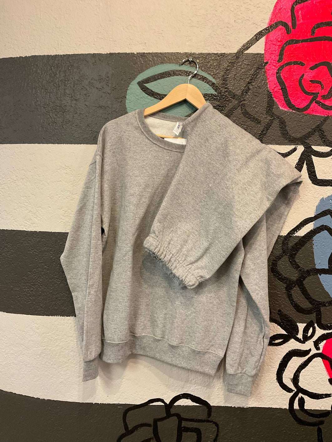 Two Piece Jogger Set Gray MEDIUM