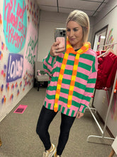 Load image into Gallery viewer, MULTI COLOR STRIPE PULLOVER SWEATER TOP
