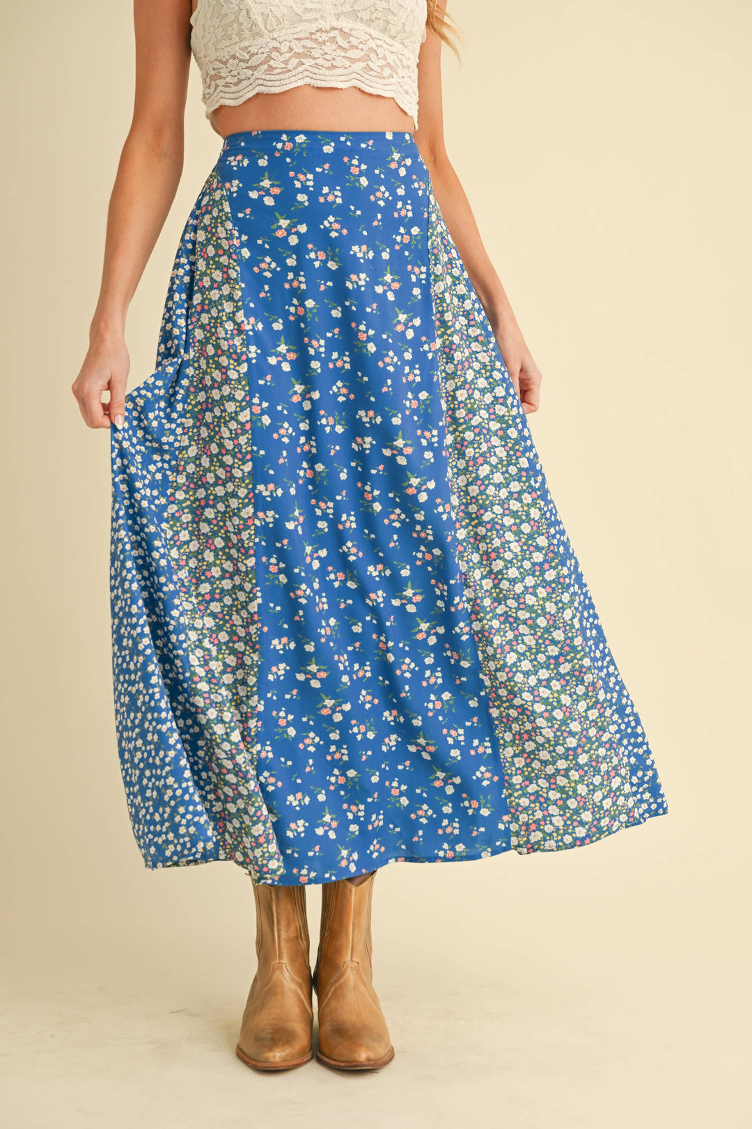 Melanie Skirt: Black Floral