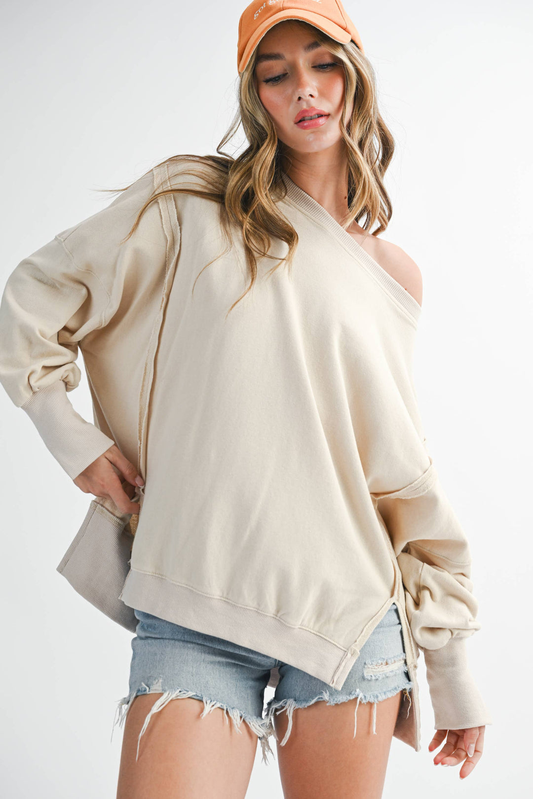 Oversized Seam Detail Pullover
