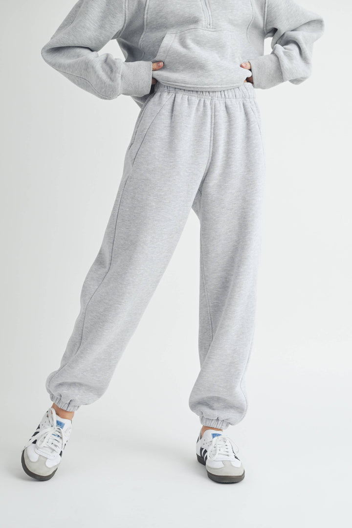Rani Joggers: Heather Grey