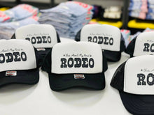 Load image into Gallery viewer, This Ain&#39;t My First Rodeo | Black | Trucker Hat: Black Trucker Hat

