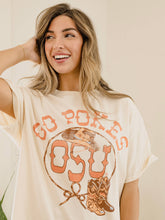 Load image into Gallery viewer, Oklahoma State OSU Cowboys Boots Off White Thrifted Tee LARGE
