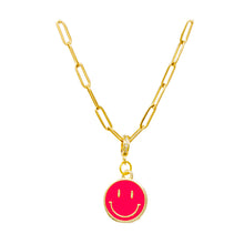 Load image into Gallery viewer, Happy Face Necklace by ZOMI GEMS: Teal

