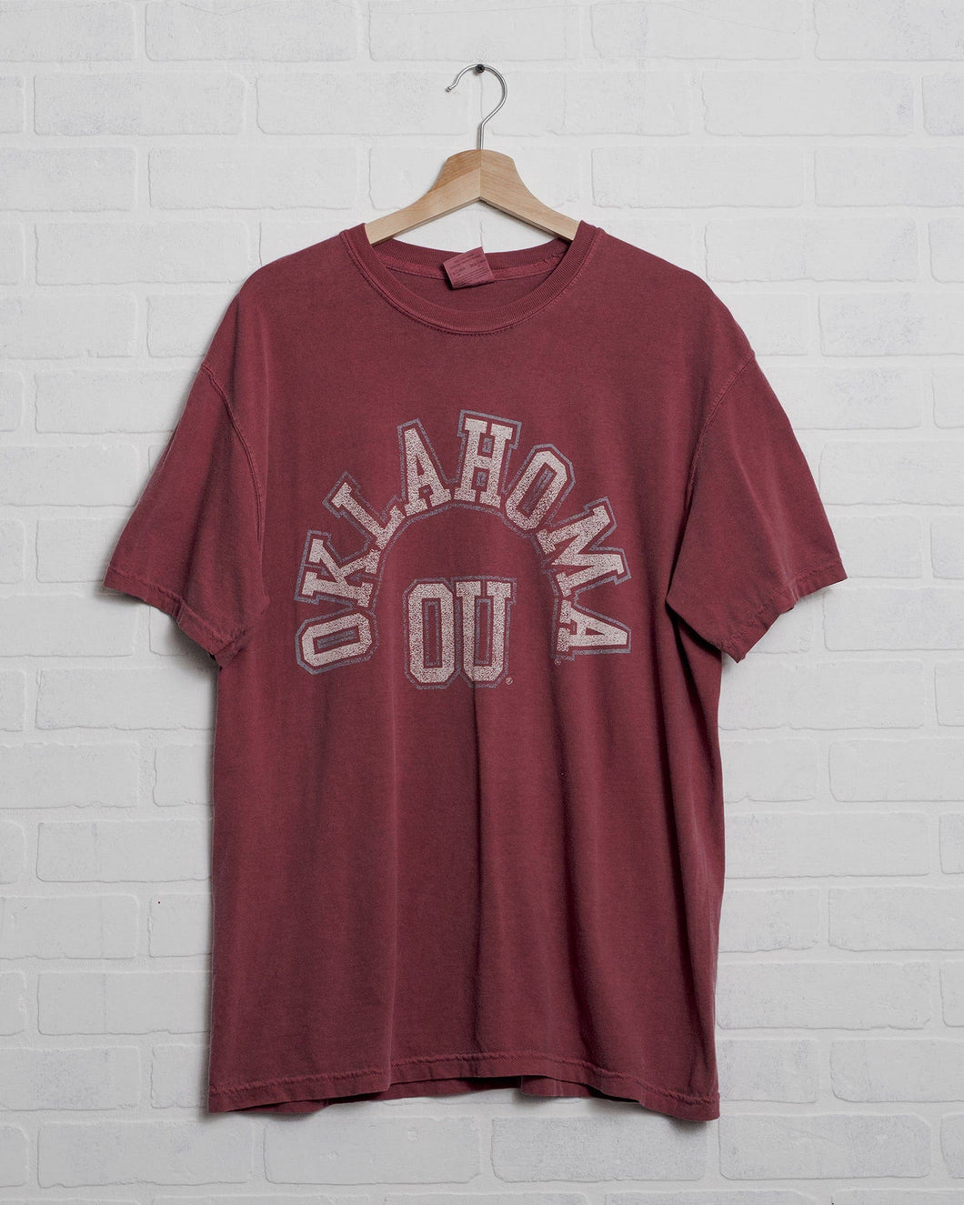 OU Oklahoma Sooners Mega Arch Crimson Comfort Colors Tee