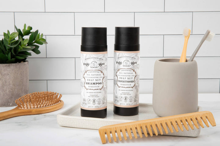 All Natural Soapnut Shampoo and Conditioner SET: Rosemary