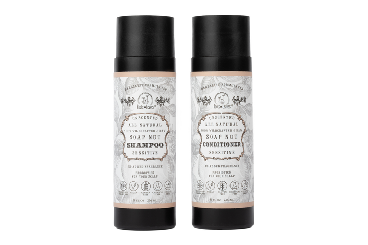 All Natural Soapnut Shampoo and Conditioner SET: Rosemary