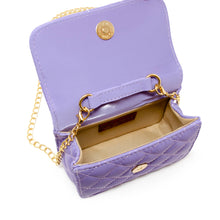 Load image into Gallery viewer, Pearl Handle Message Charm Handbag for Kids: Purple
