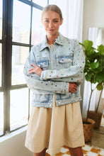 Load image into Gallery viewer, JEWELRY STONES AND STUDS EMBELLISHED DENIM JACKET
