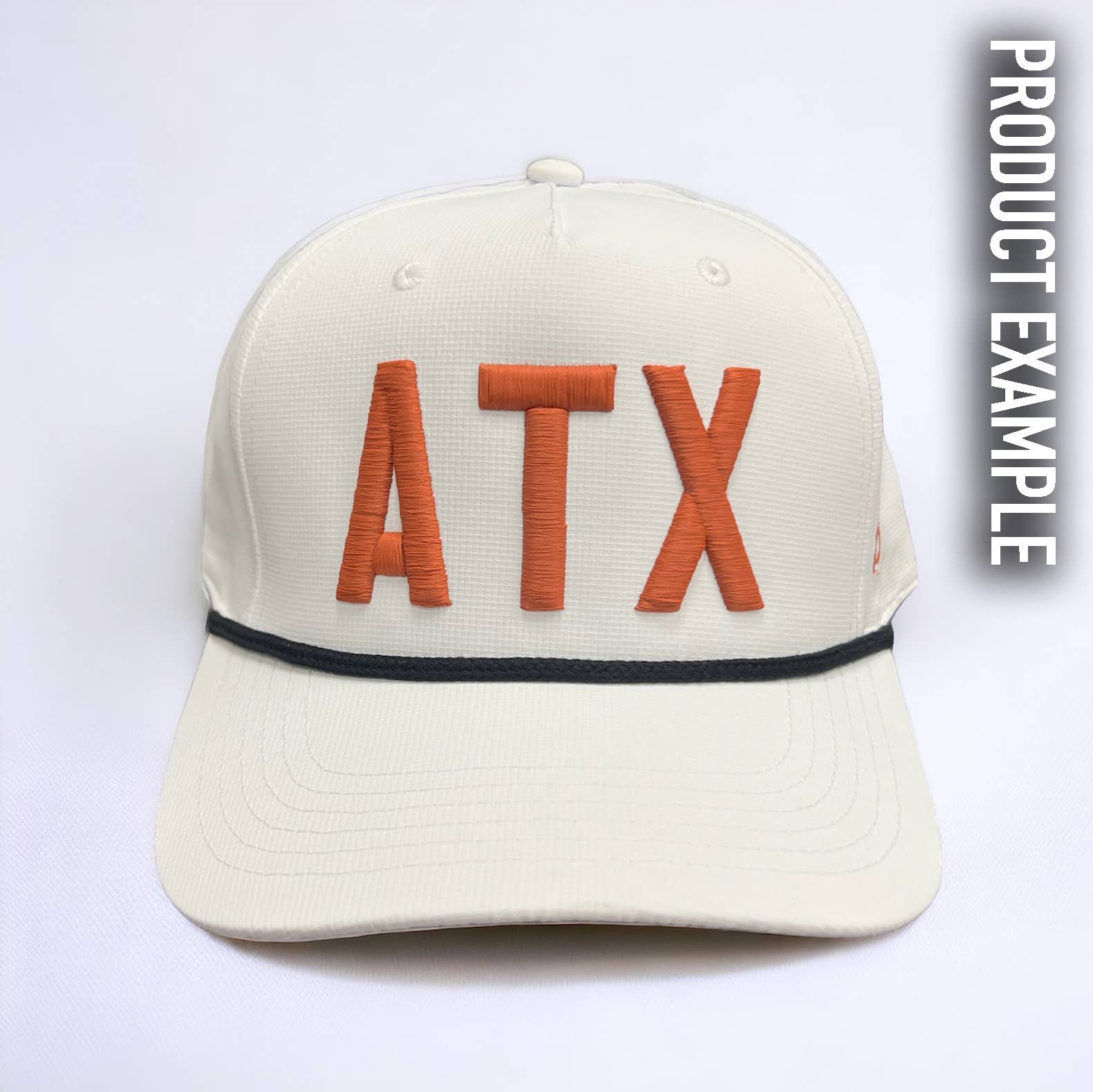 Performance Rope Hats - Customizable: White (Black Rope) – POPPY