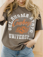 Load image into Gallery viewer, Oklahoma State OSU Cowboys Draft Charcoal Thrifted Tee
