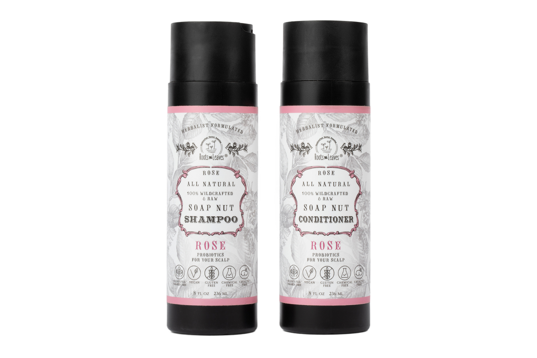 All Natural Soapnut Shampoo and Conditioner SET: Rosemary