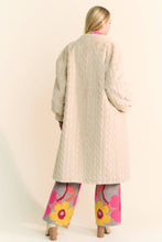 Load image into Gallery viewer, FUZZY RIB PATTERN LONG COAT
