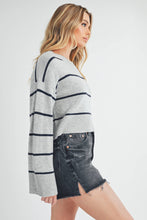 Load image into Gallery viewer, Sweater:Heather Gray/Navy
