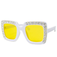 Load image into Gallery viewer, Square Crystals Sunglasses: Pink
