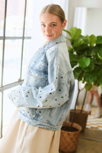 Load image into Gallery viewer, JEWELRY STONES AND STUDS EMBELLISHED DENIM JACKET
