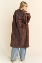 Load image into Gallery viewer, FUZZY RIB PATTERN LONG COAT
