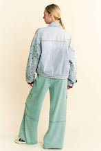 Load image into Gallery viewer, JEWELRY STONES AND STUDS EMBELLISHED DENIM JACKET

