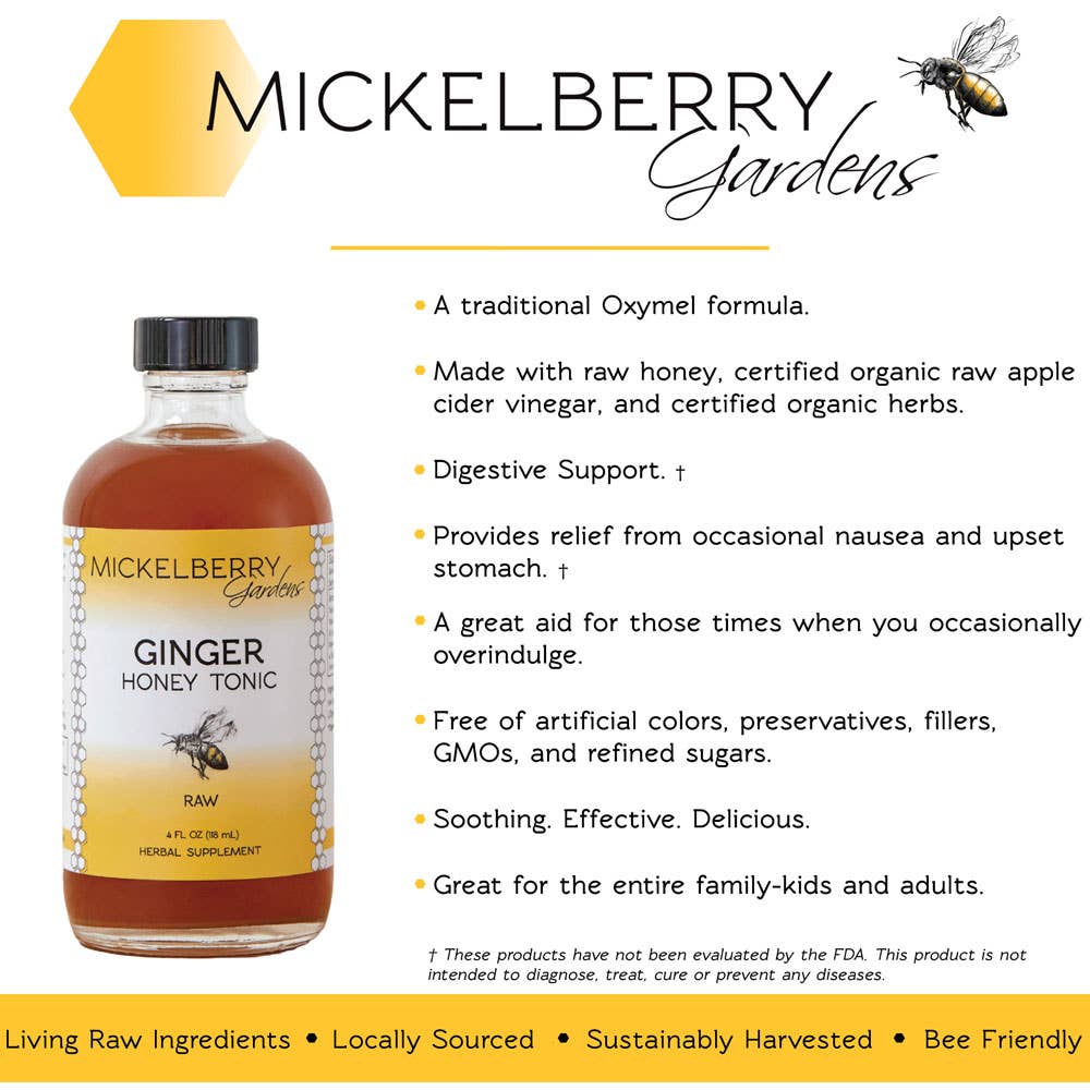 Ginger Honey Tonic: 8oz