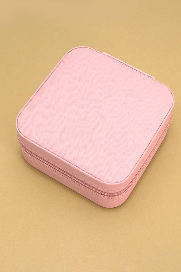 JEWELRY ORGANIZER TRAVEL BOX CASE | 40P532: Black