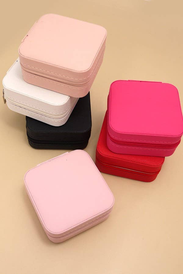 JEWELRY ORGANIZER TRAVEL BOX CASE | 40P532: Black