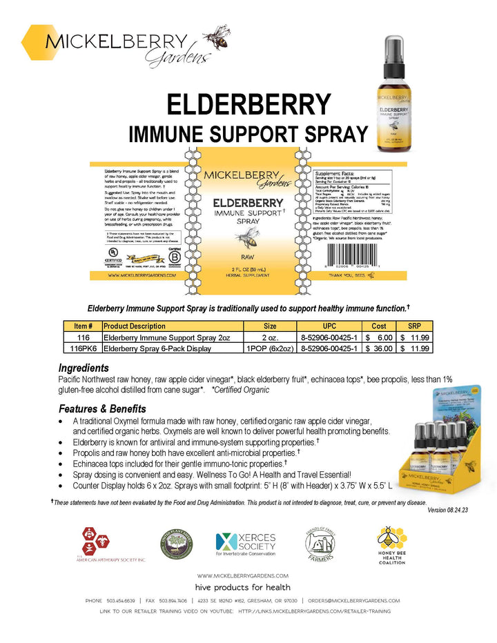 Herbal Honey Elderberry Immune Support Spray