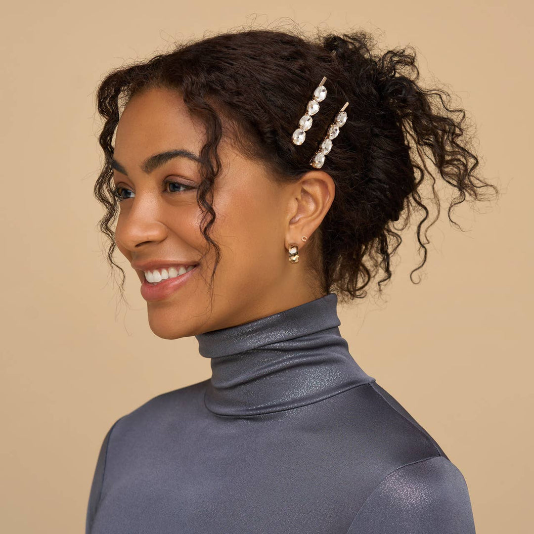 Holiday Gemstone Bobby Pins 2pc Set